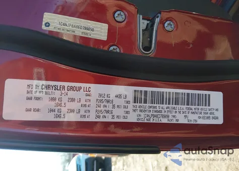 2014 Jeep Patriot Sport из США, поврежденный, VIN 1C4NJPBA0ED789090